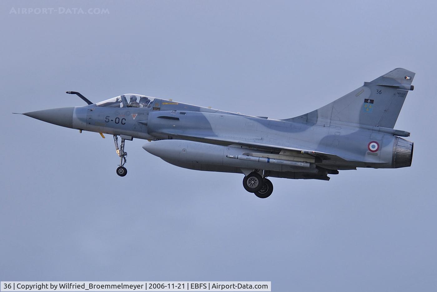 36, Dassault Mirage 2000C C/N Not found 36, Military Code 5-OC - On Approach to Runway 26R.
