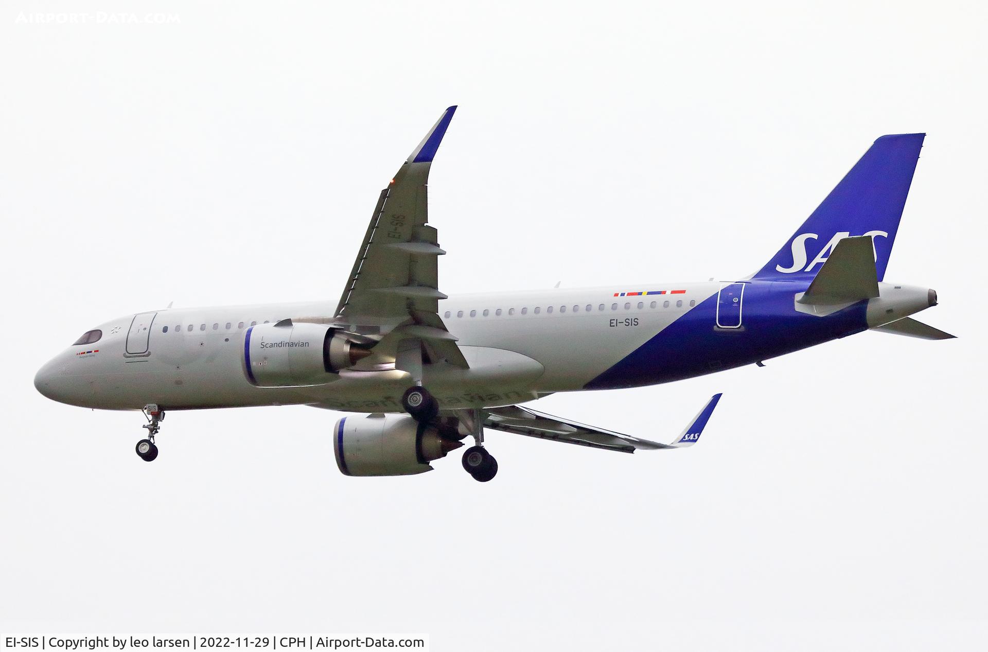 EI-SIS, 2022 Airbus A320-251N C/N 10941, Copenhagen 29.11.2022 on approach to R-04R