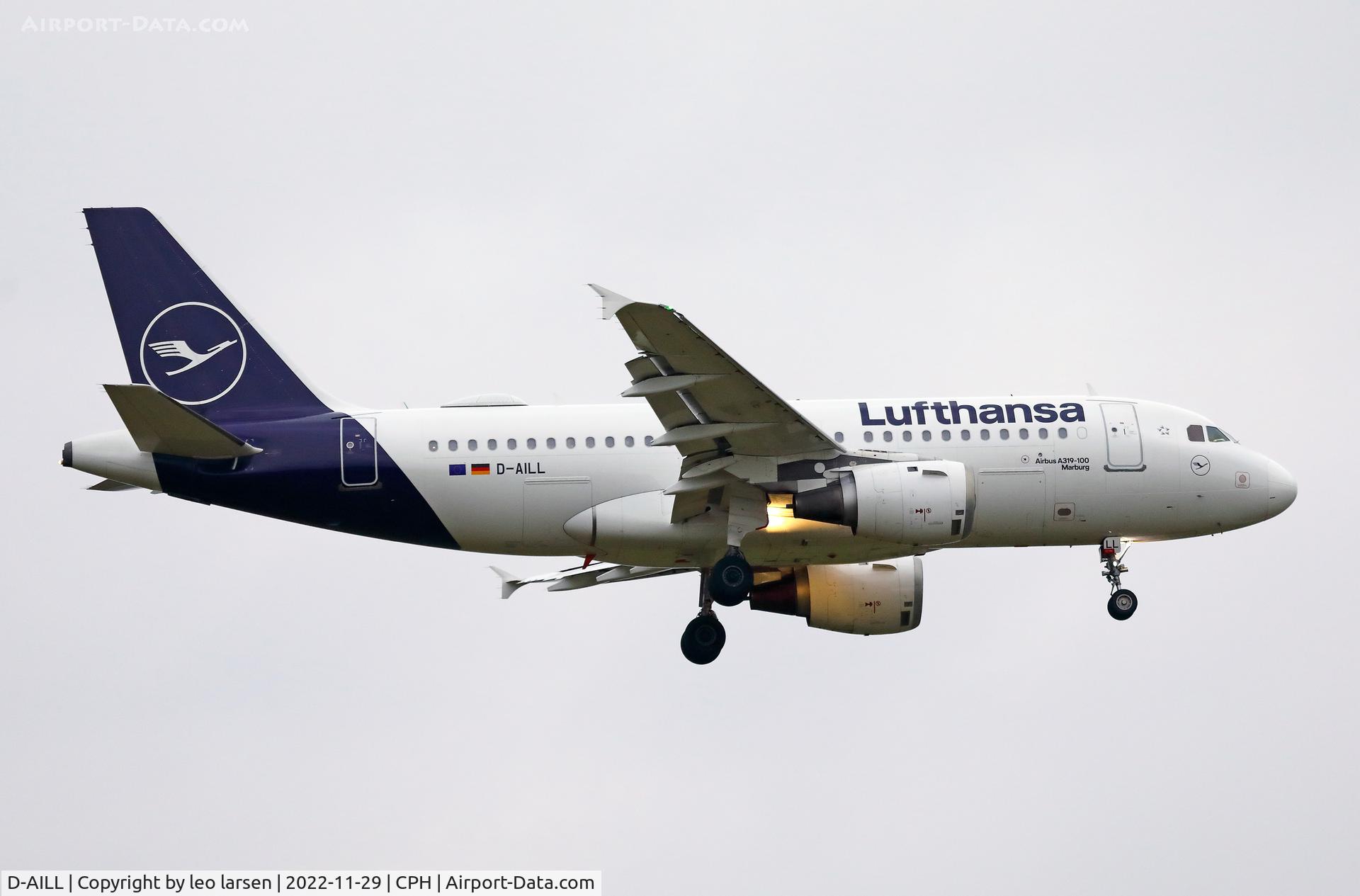 D-AILL, 1997 Airbus A319-114 C/N 689, Copenhagen 29.11.2022