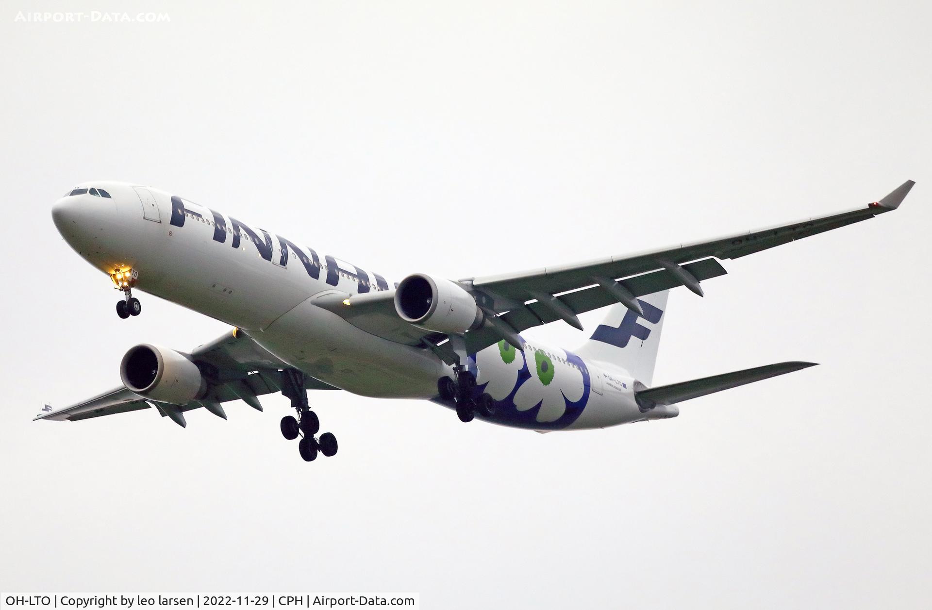 OH-LTO, 2009 Airbus A330-302X C/N 1013, Copenhagen 29.11.2022 on approach to R-04R