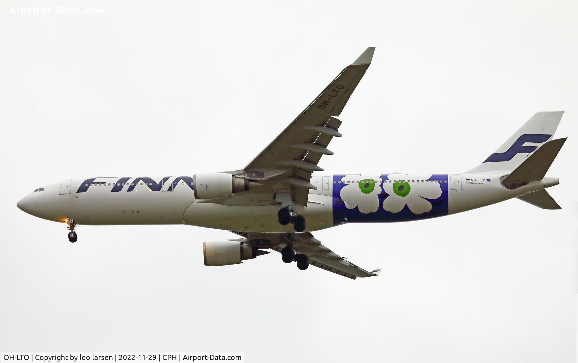 OH-LTO, 2009 Airbus A330-302X C/N 1013, Copenhagen 29.11.2022 on approach to R-04R
