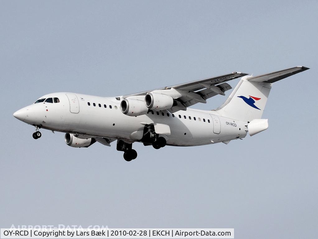 OY-RCD, 1993 British Aerospace Avro 146-RJ85 C/N E.2235, RWY22L