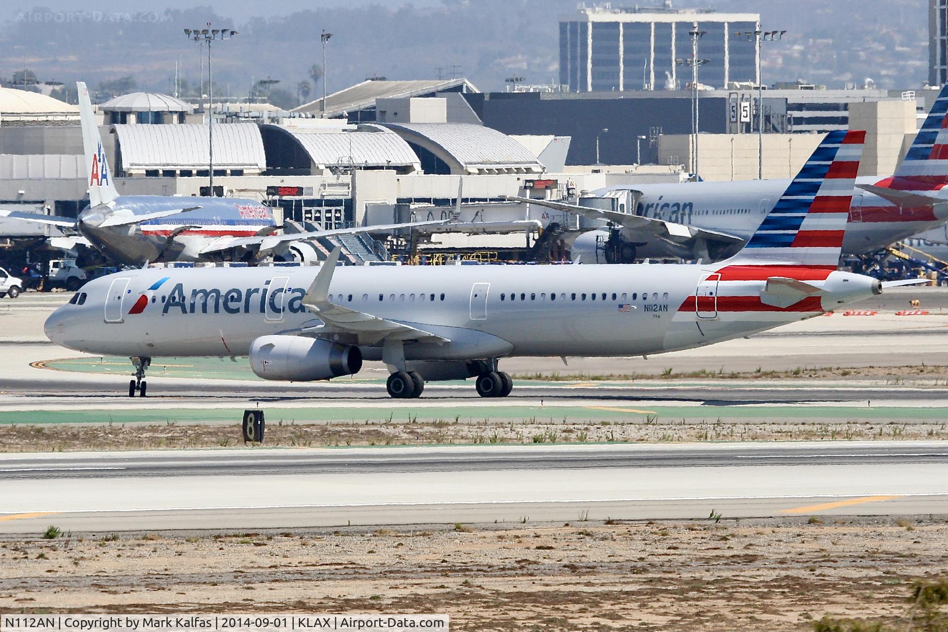 N112AN, 2014 Airbus A321-231 C/N 5991, American Airbus A321-231, N112AN arriving at LAX