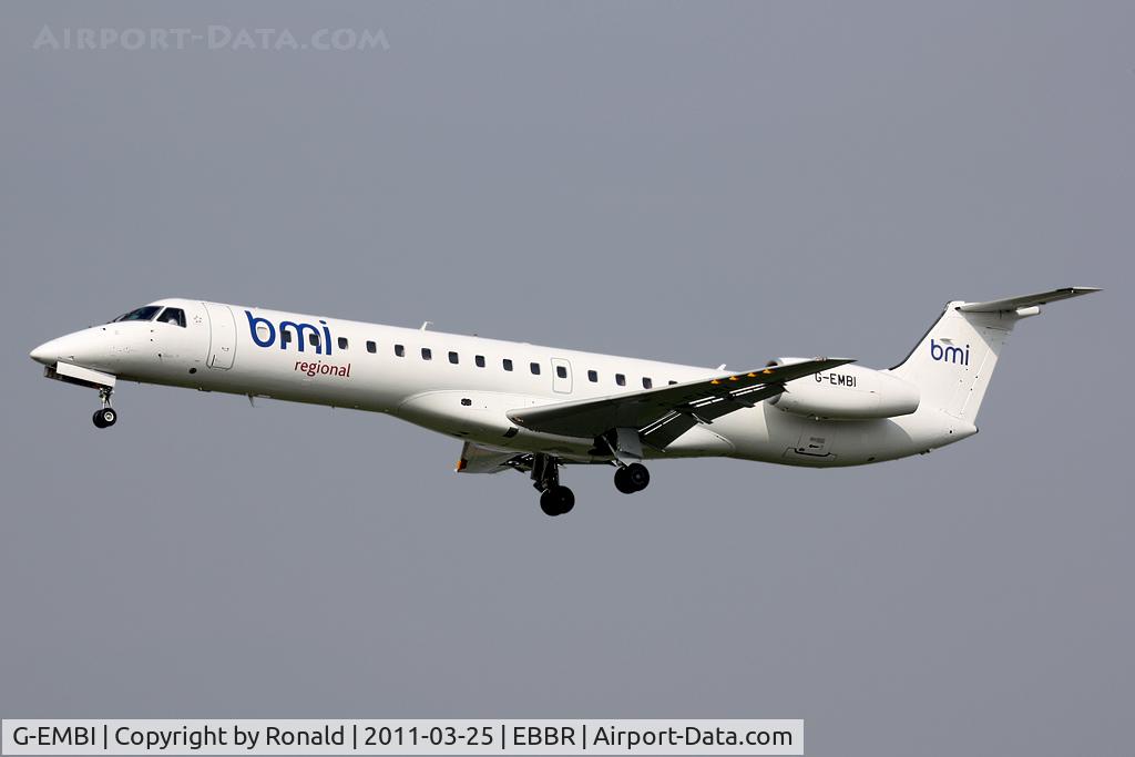 G-EMBI, 1999 Embraer EMB-145EU (ERJ-145EU) C/N 145126, at bru
