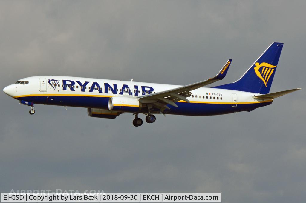 EI-GSD, 2018 Boeing 737-800 C/N 44847, RWY22L