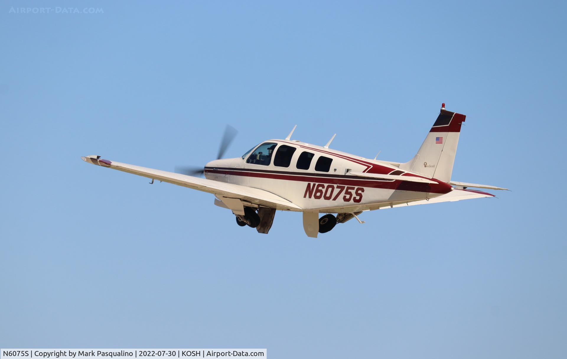 N6075S, 1975 Beech A36 Bonanza 36 C/N E-780, Beech A36