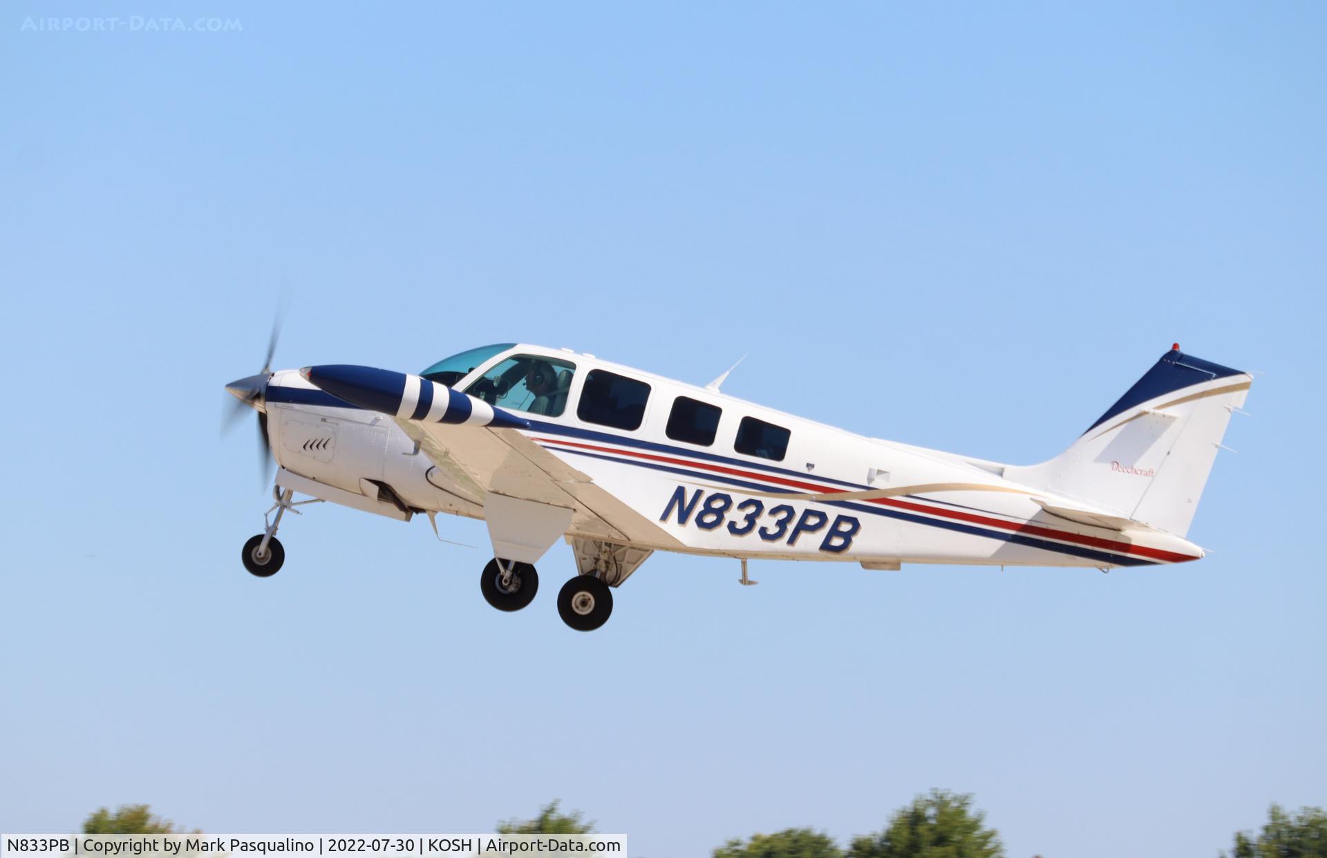 N833PB, 1986 Beech A36 Bonanza 36 C/N E2338, Beech A36