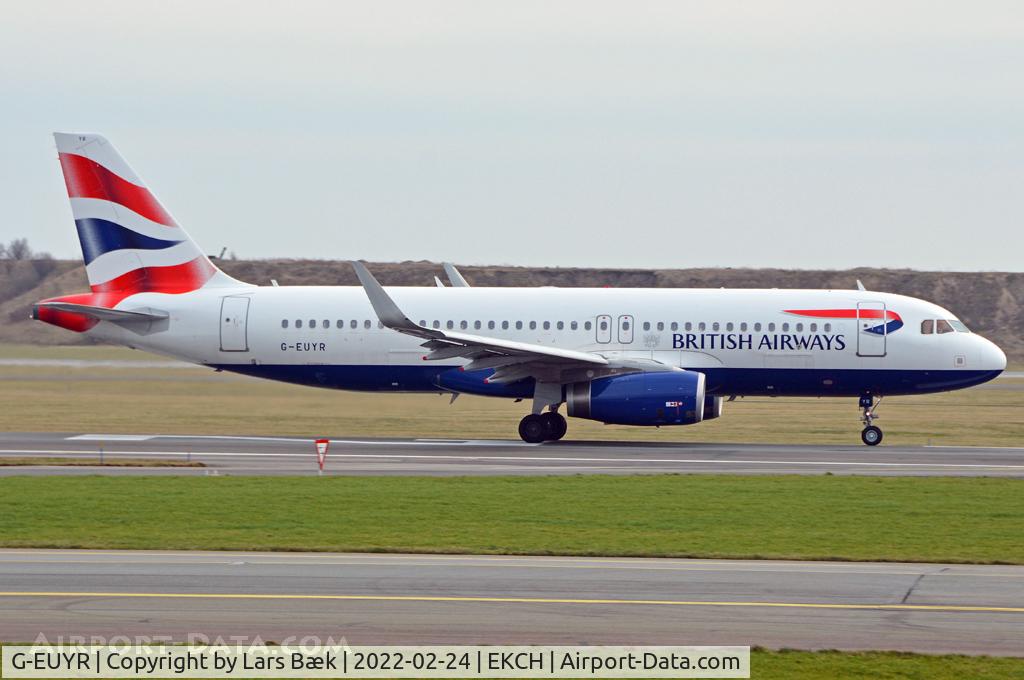 G-EUYR, 2013 Airbus A320-232 C/N 5856, RWY22R