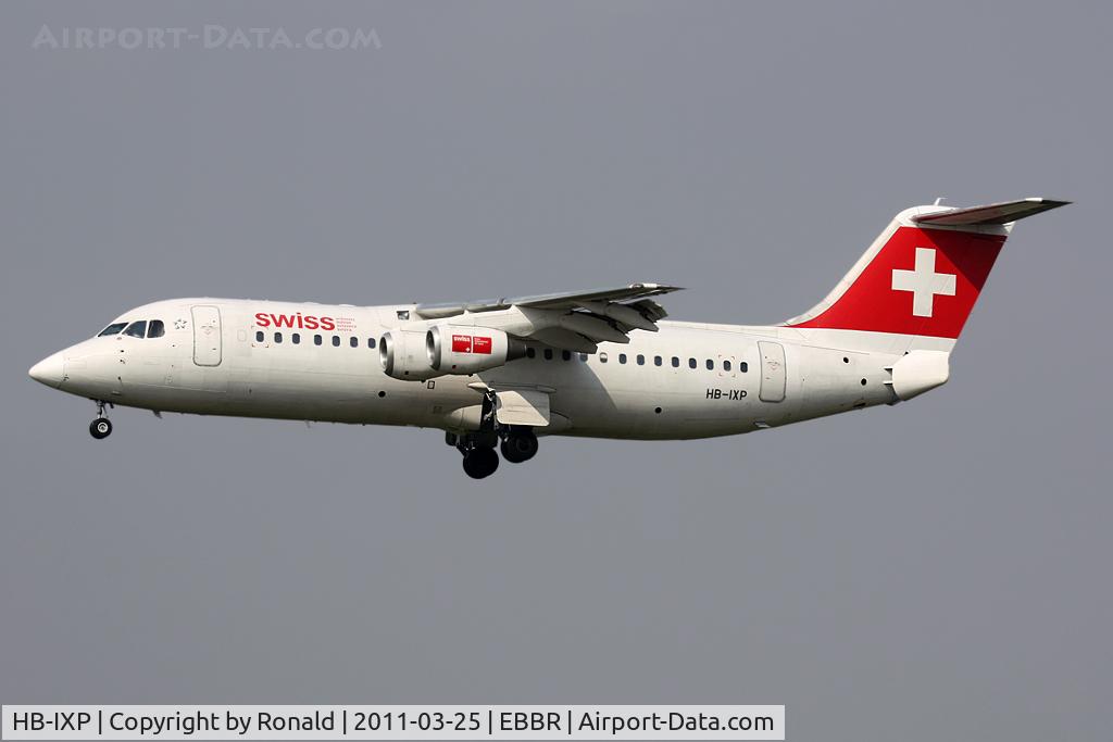 HB-IXP, 1996 British Aerospace Avro 146-RJ100 C/N E3283, at bru