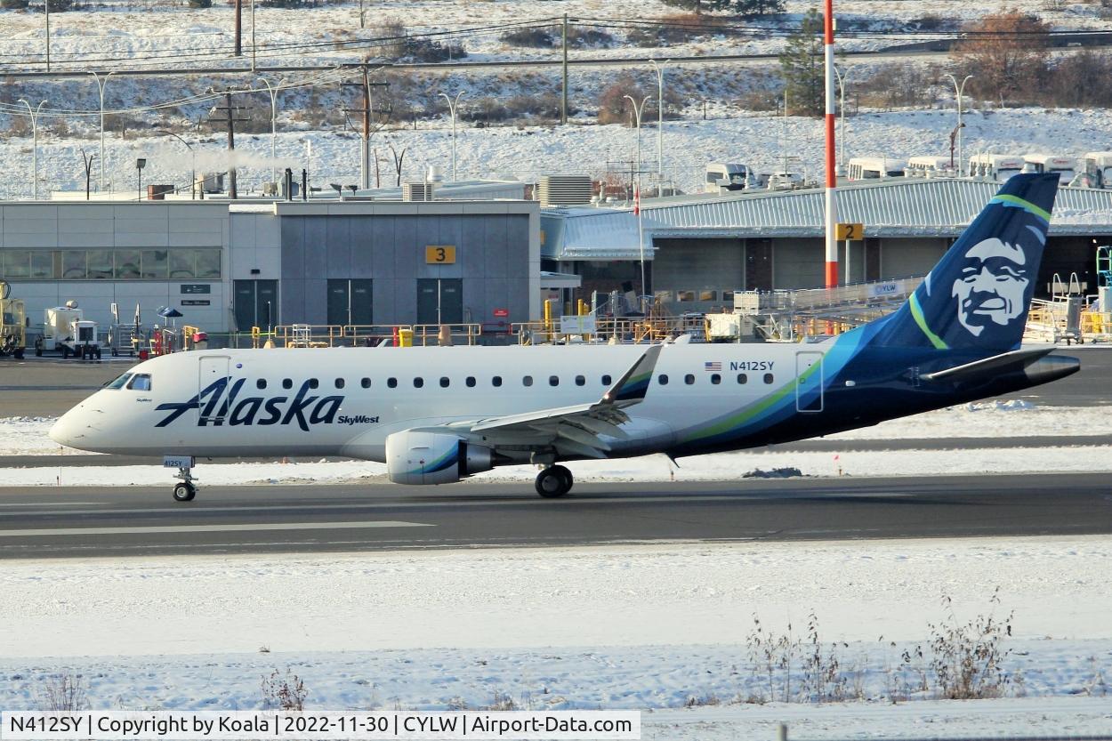 N412SY, 2022 Embraer ERJ-170-200 LR C/N 17000908, Arrival from Seattle.