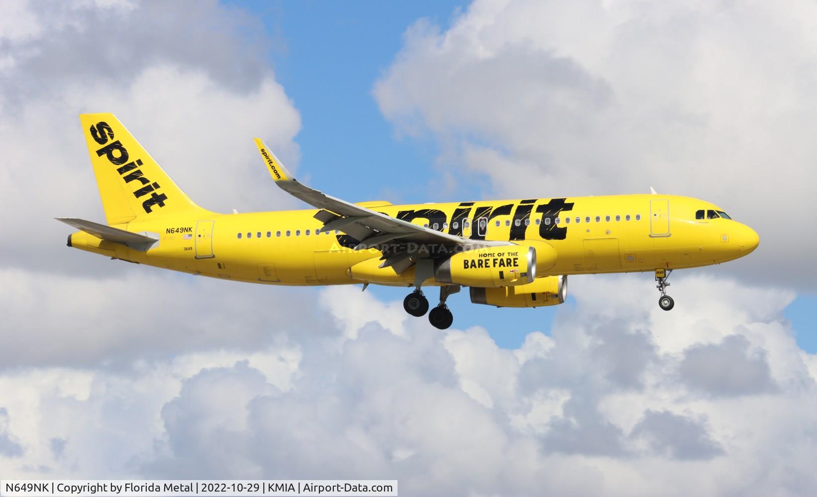 N649NK, 2017 Airbus A320-232 C/N 7679, MIA 2022