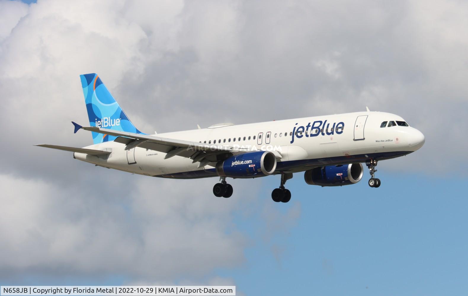 N658JB, 2007 Airbus A320-232 C/N 3150, MIA 2022