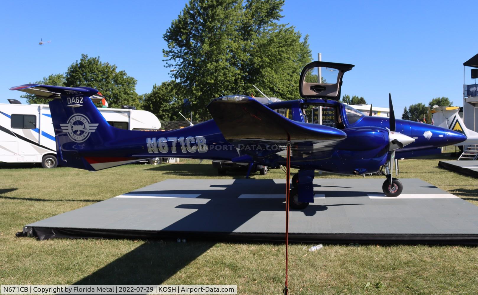 N671CB, 2019 Diamond DA-62 C/N 62.C017, OSH 2022