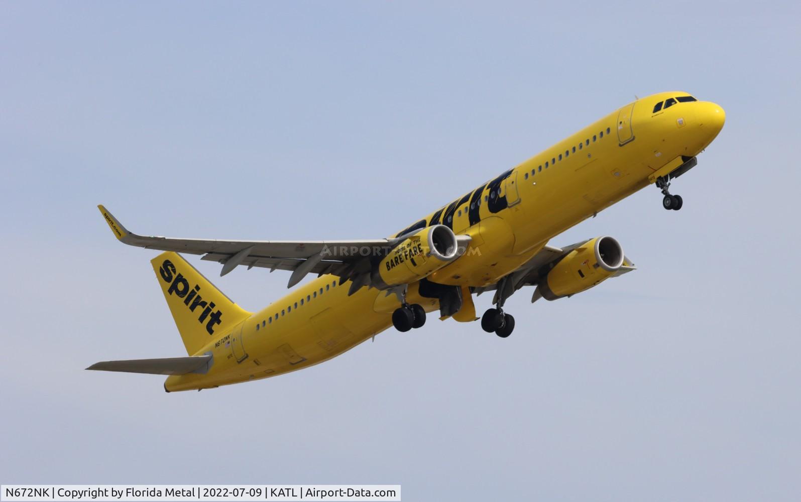 N672NK, 2017 Airbus A321-231 C/N 7522, ATL 2022