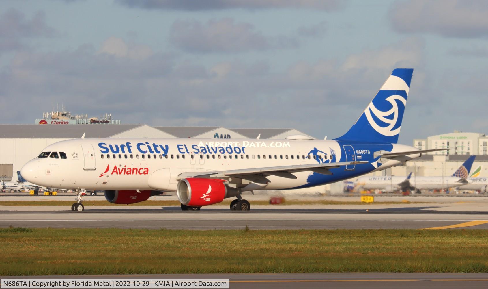 N686TA, 2012 Airbus A320-214 C/N 5238, MIA 2022