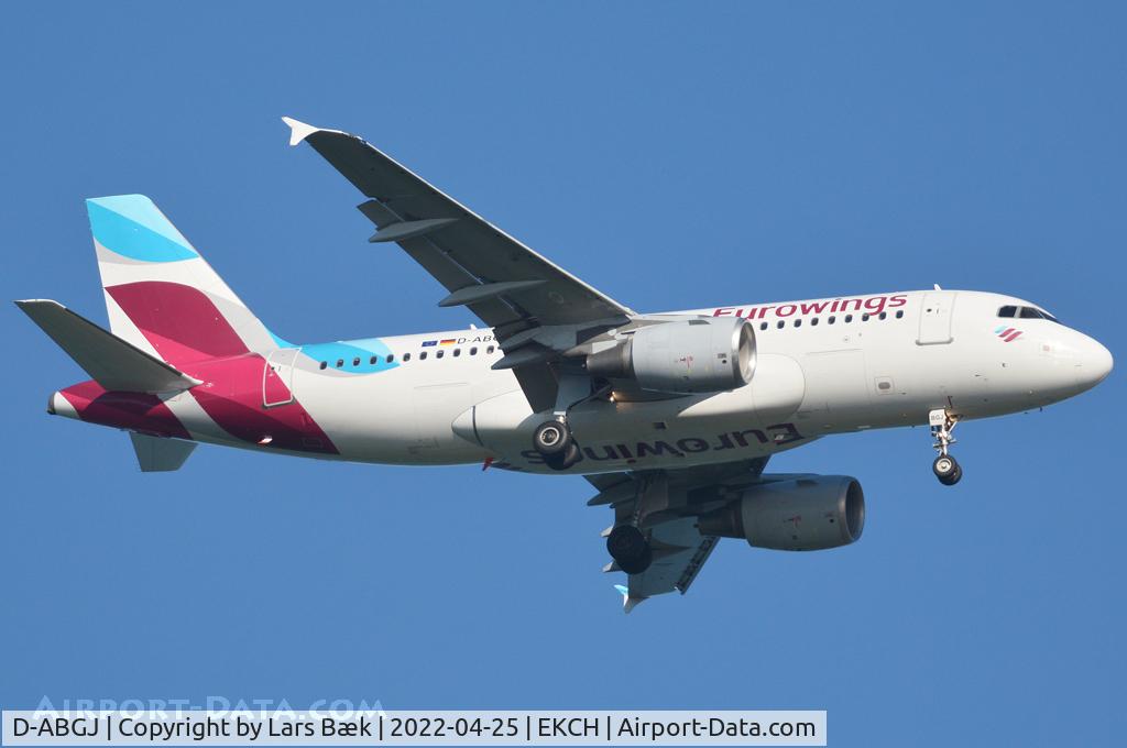 D-ABGJ, 2008 Airbus A319-112 C/N 3415, RWY04L from Kongelundsfortet