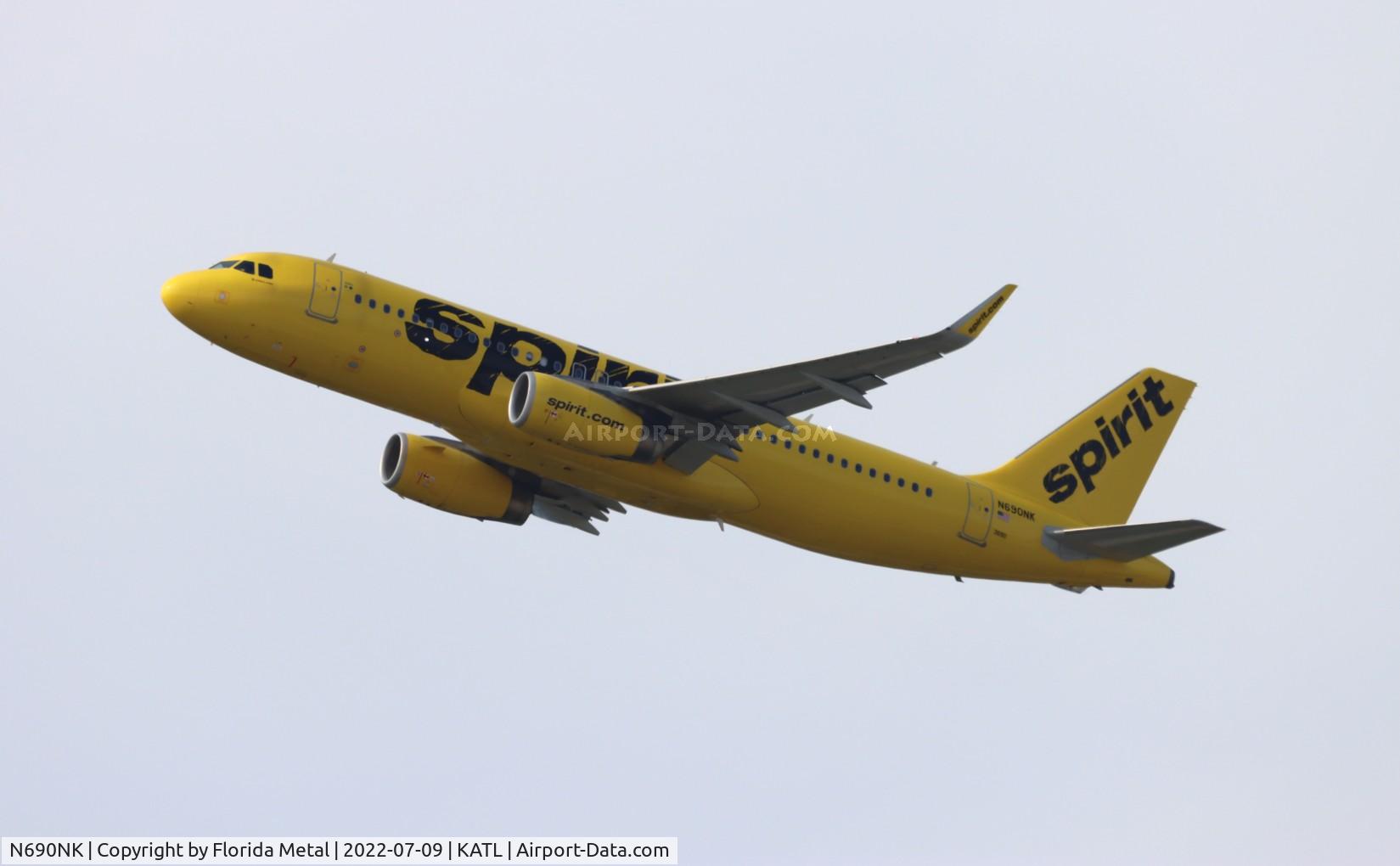 N690NK, 2018 Airbus A320-232 C/N 8434, ATL 2022