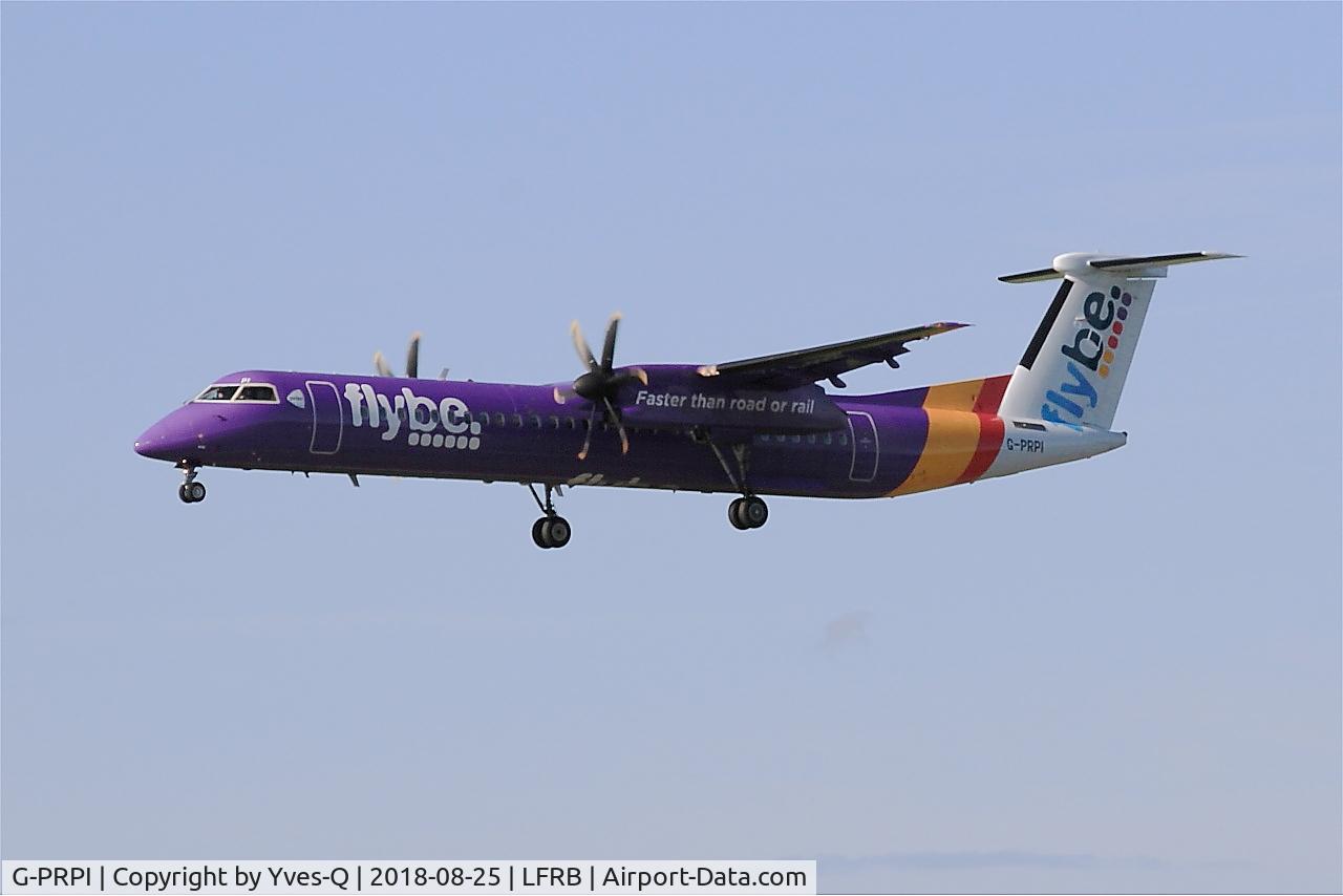 G-PRPI, 2008 Bombardier DHC-8-402 Dash 8 C/N 4204, Bombardier DHC-8-402 Dash 8, On final rwy 25L, Brest-Bretagne airport (LFRB-BES)