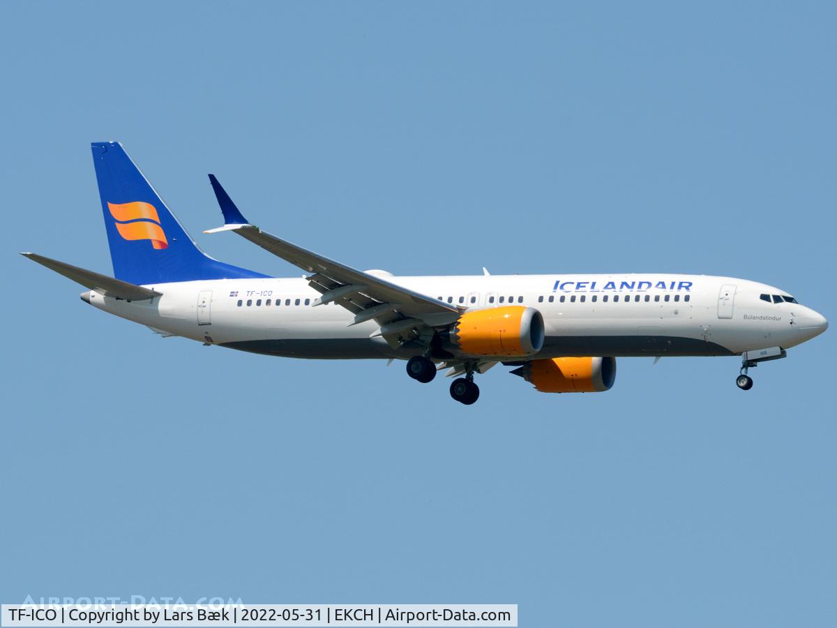 TF-ICO, 2019 Boeing 737-8 MAX C/N 44358, RWY04L from Kongelundsfortet