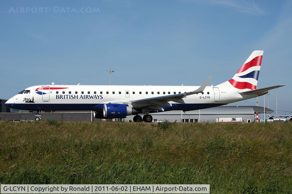 G-LCYN, 2010 Embraer 190SR (ERJ-190-100SR) C/N 19000392, at spl