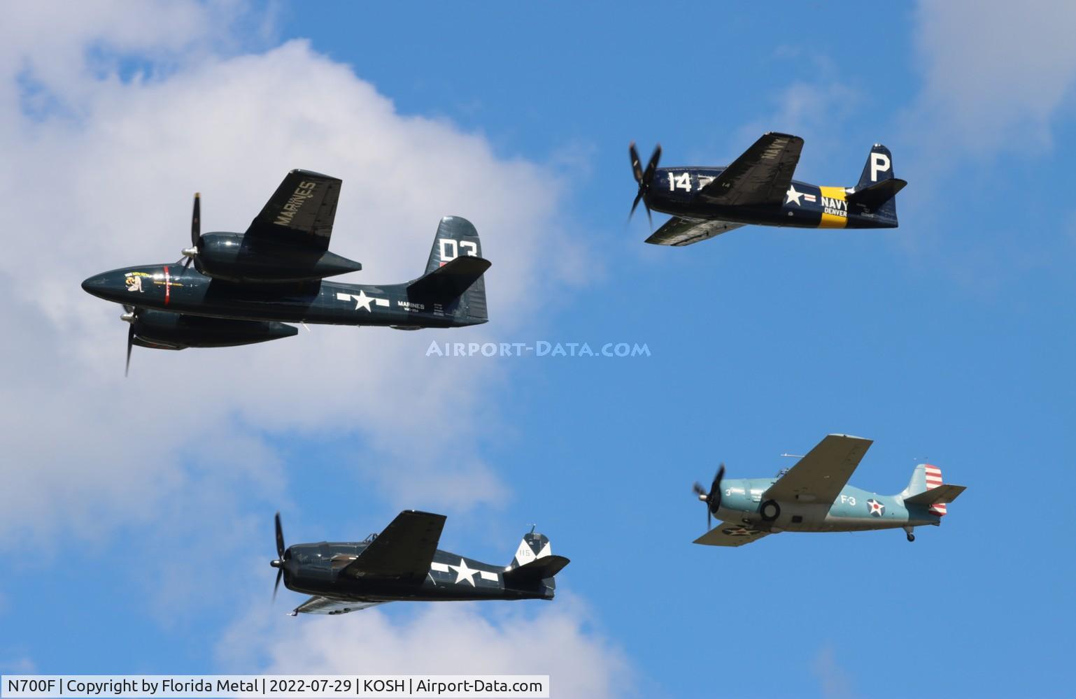 N700F, 1945 Grumman F7F-3 Tigercat C/N C.132, Flight of the Cats OSH 2022