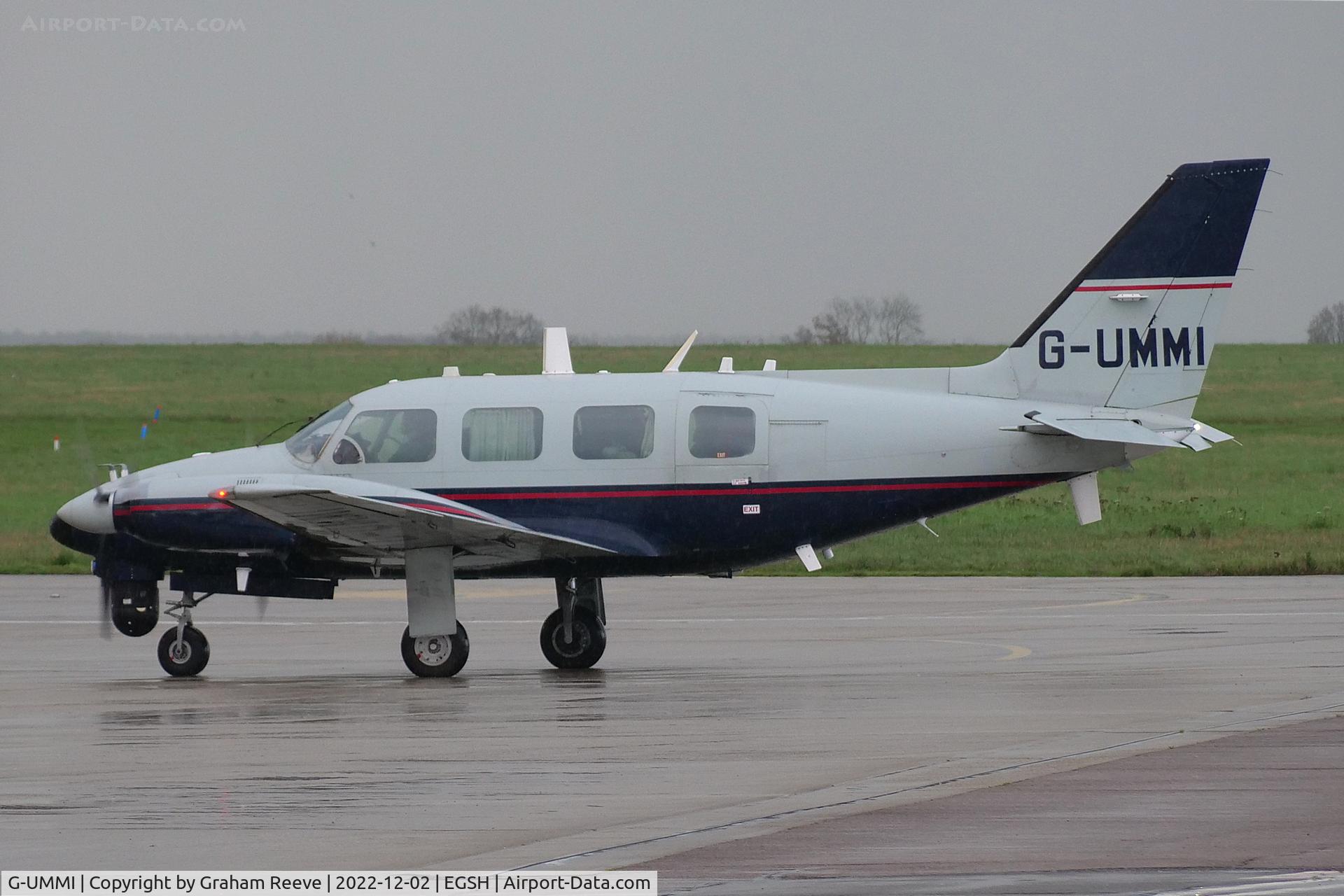 G-UMMI, 1979 Piper PA-31-310 Navajo Navajo C/N 31-7912060, Just landed at Norwich.