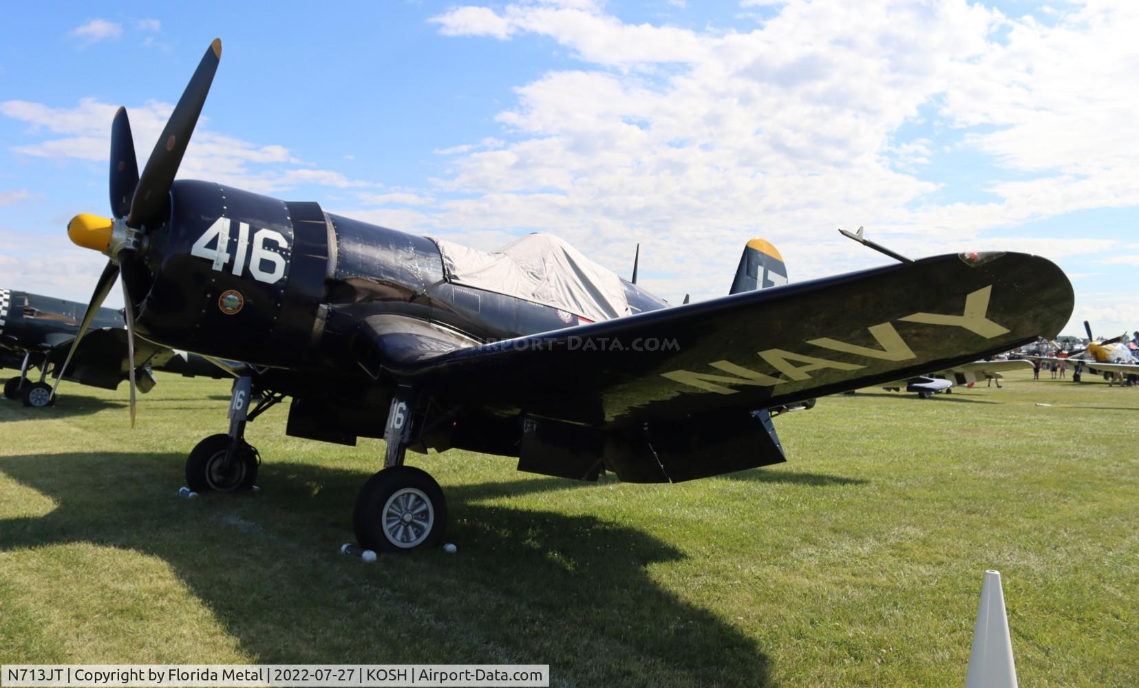 N713JT, 1945 Vought F4U-4B Corsair C/N 97143, OSH 2022