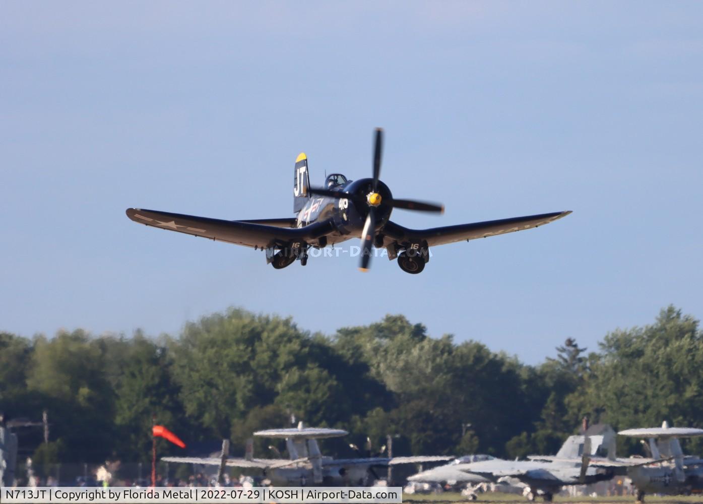 N713JT, 1945 Vought F4U-4B Corsair C/N 97143, OSH 2022