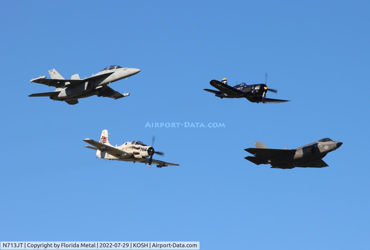 N713JT, 1945 Vought F4U-4B Corsair C/N 97143, OSH 2022