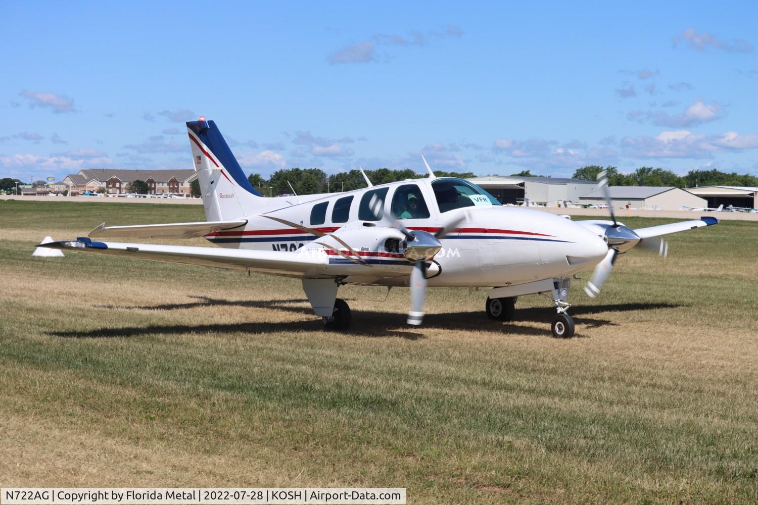 N722AG, 1977 Beech 58 Baron C/N TH-799, OSH 2022