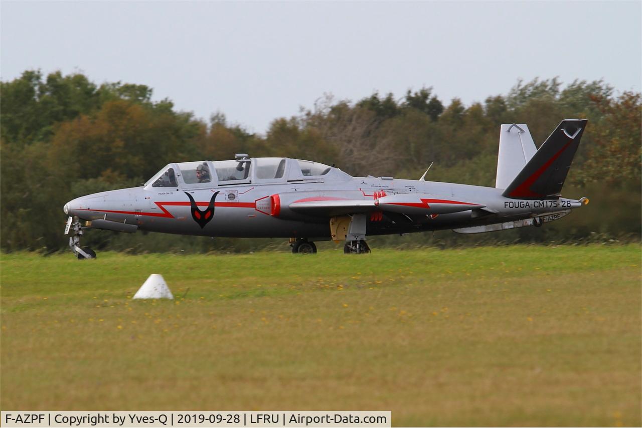 F-AZPF, Fouga CM-175 Zephyr C/N 28, Fouga CM-175 Zephyr, Taxiing rwy 22, Morlaix-Ploujean airport (LFRU-MXN) Air show 2019