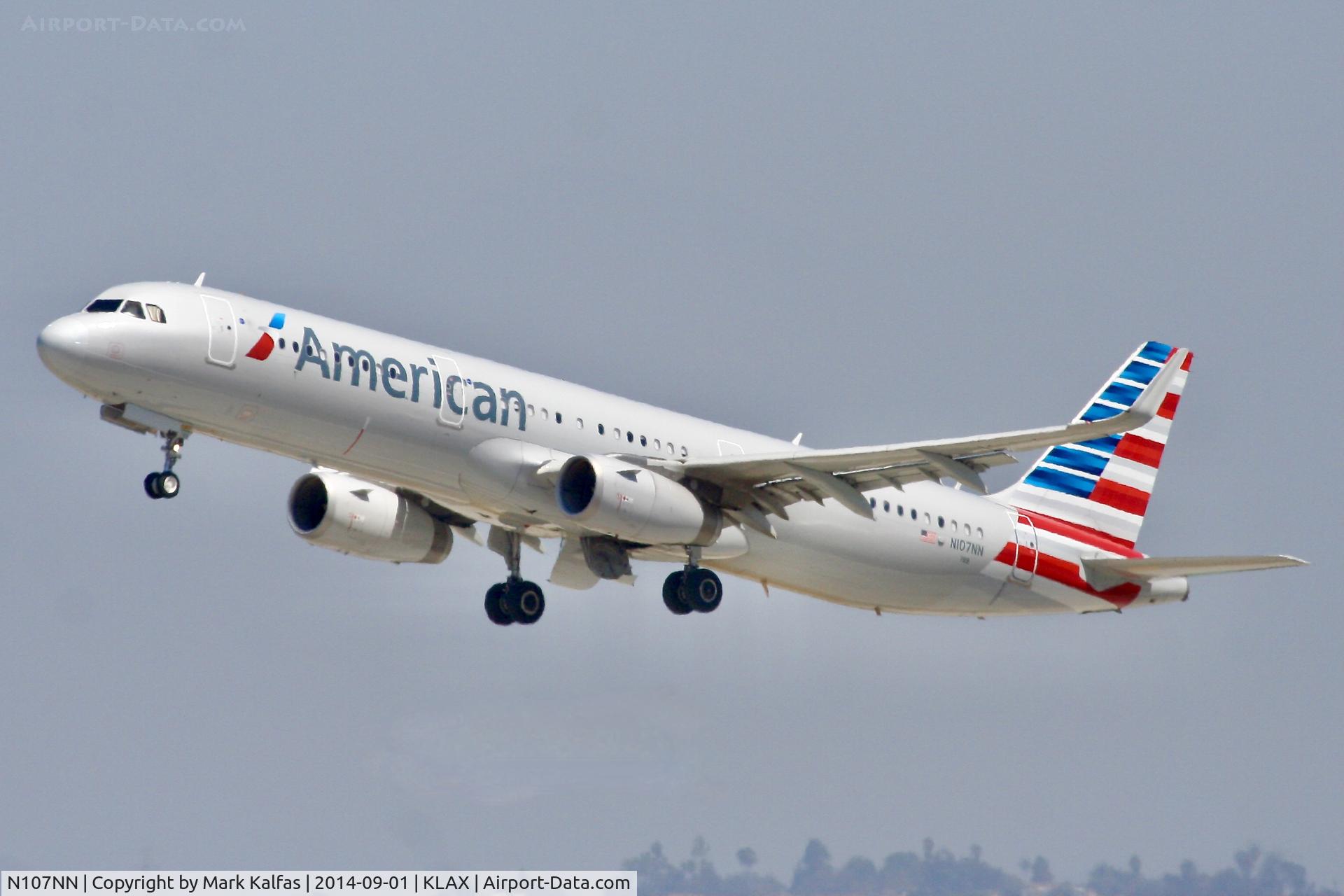 N107NN, 2013 Airbus A321-231 C/N 5938, AMERICAN Airbus A321-231, Departing LAX