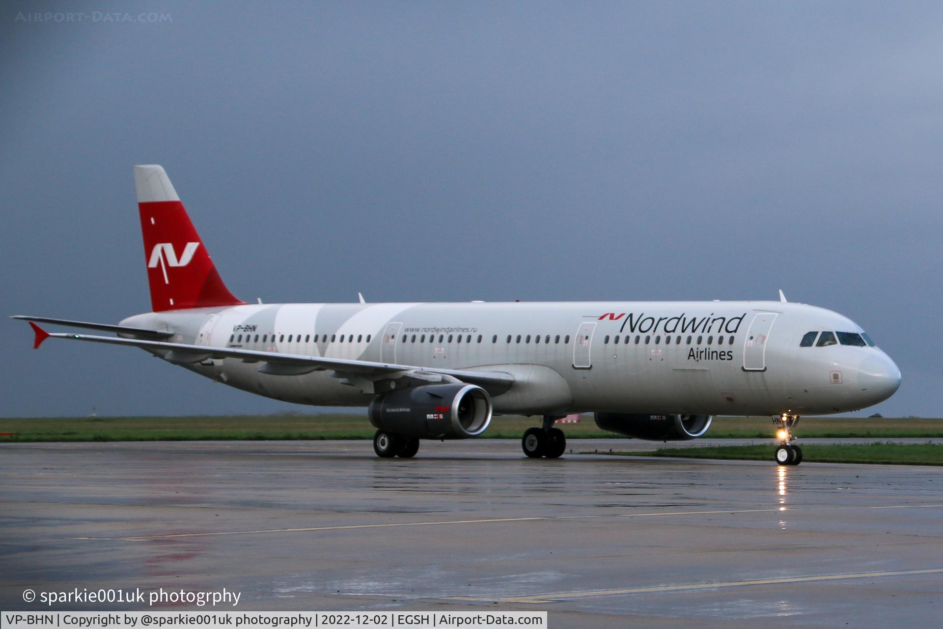 VP-BHN, 2007 Airbus A321-231 C/N 3106, Arriving at Norwich for re-spray with Air Livery