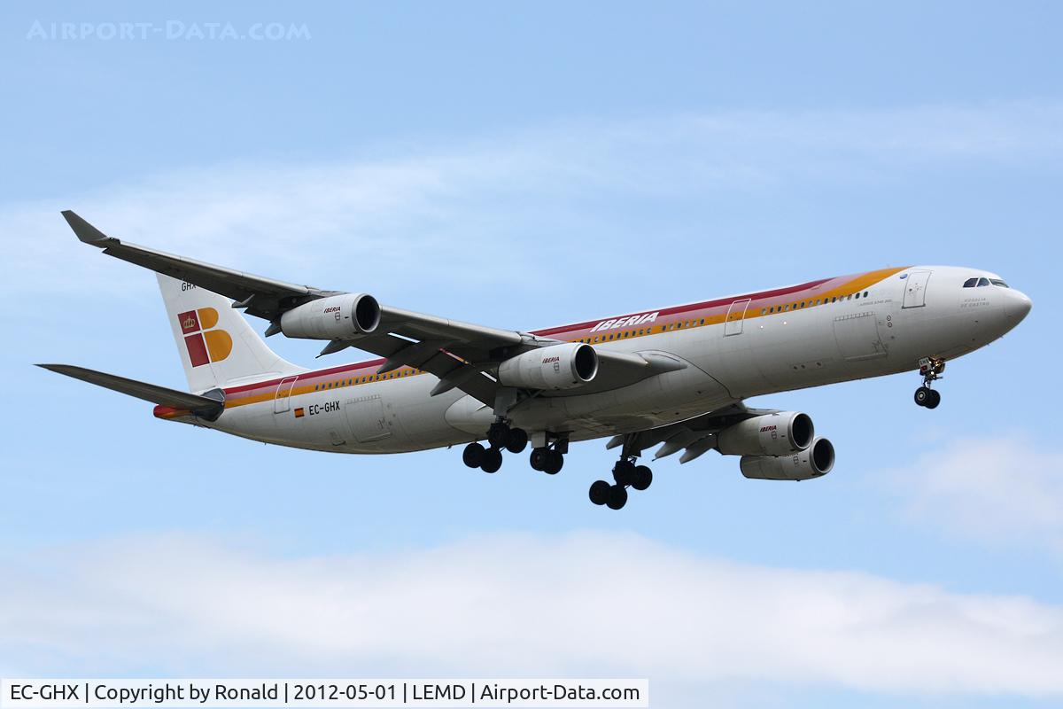 EC-GHX, 1996 Airbus A340-313 C/N 134, at mad