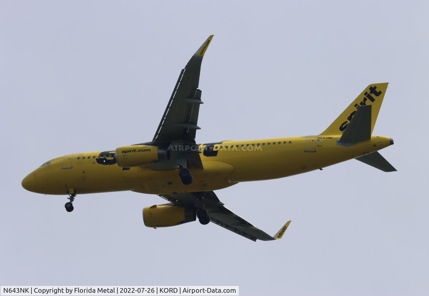 N643NK, 2015 Airbus A320-232 C/N 6616, ORD 2022