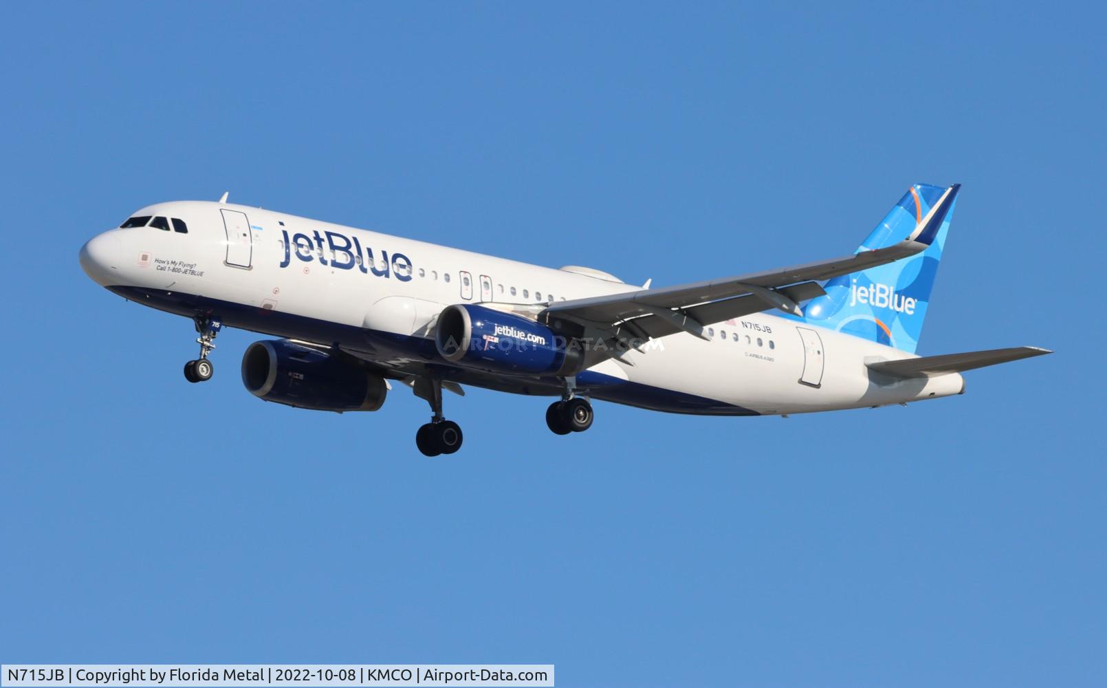 N715JB, 2008 Airbus A320-232 C/N 3554, MCO 2022
