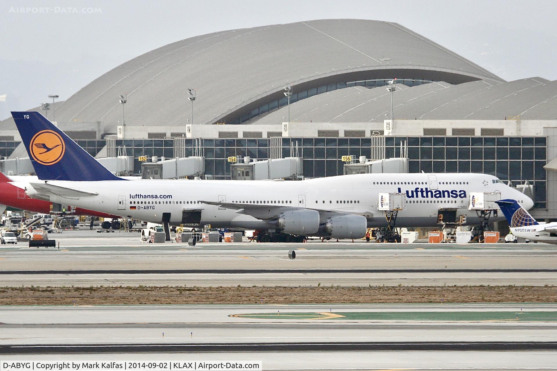 D-ABYG, 2013 Boeing 747-830 C/N 37831, Lufthansa Boeing 747-830 (Baden-Württemberg)         D-ABYG at LAX