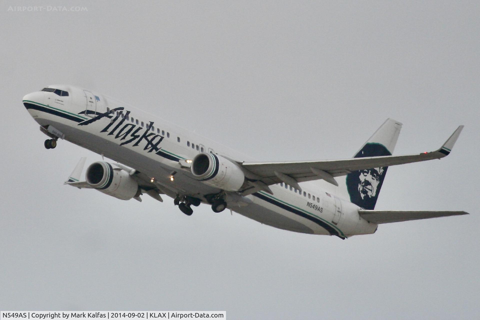 N549AS, 2005 Boeing 737-8FH C/N 30824, Alaska, Boeing 737-8FH, N549AS departing LAX