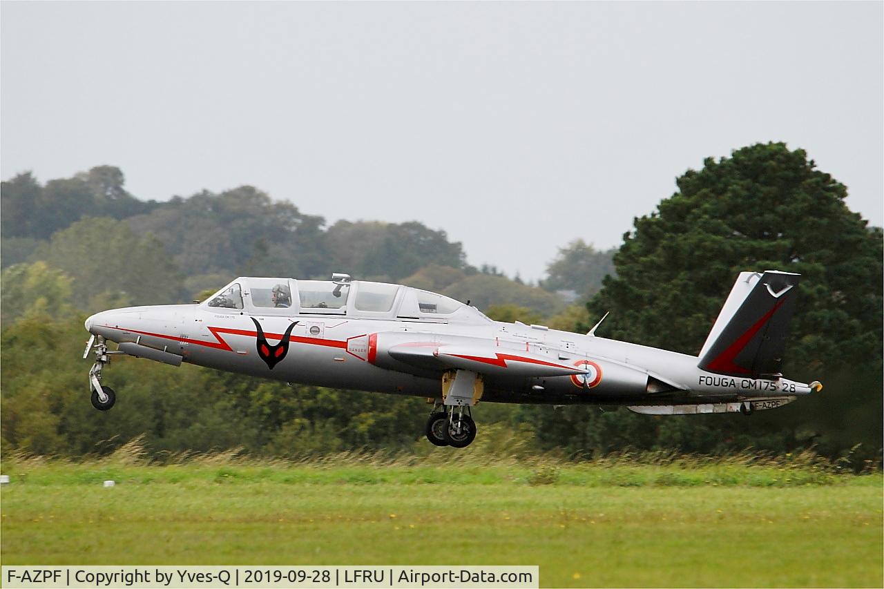 F-AZPF, Fouga CM-175 Zephyr C/N 28, Fouga CM-175 Zephyr, Taking off rwy 22, Morlaix-Ploujean airport (LFRU-MXN) Air show 2019