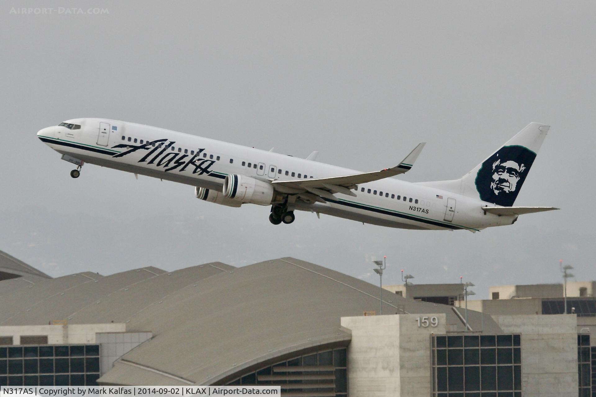 N317AS, 2003 Boeing 737-990 C/N 30856, Alaska Boeing 737-990, N317AS departing LAX