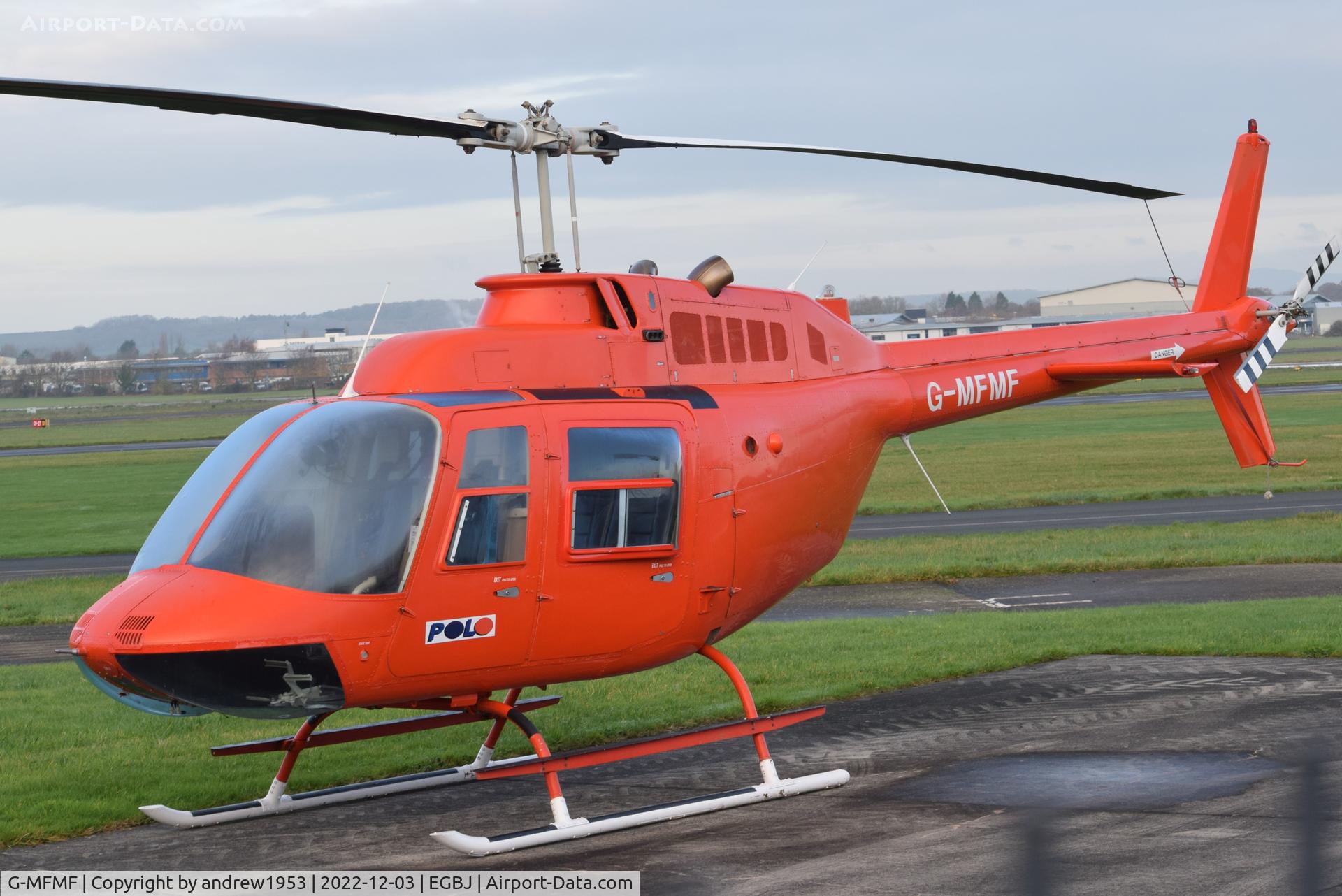 G-MFMF, 1981 Bell 206B JetRanger III C/N 3569, G-MFMF at Gloucestershire Airport.