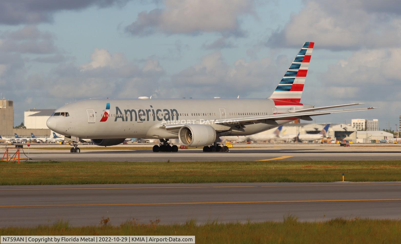 N759AN, 2001 Boeing 777-223/ER C/N 32638, MIA 2022