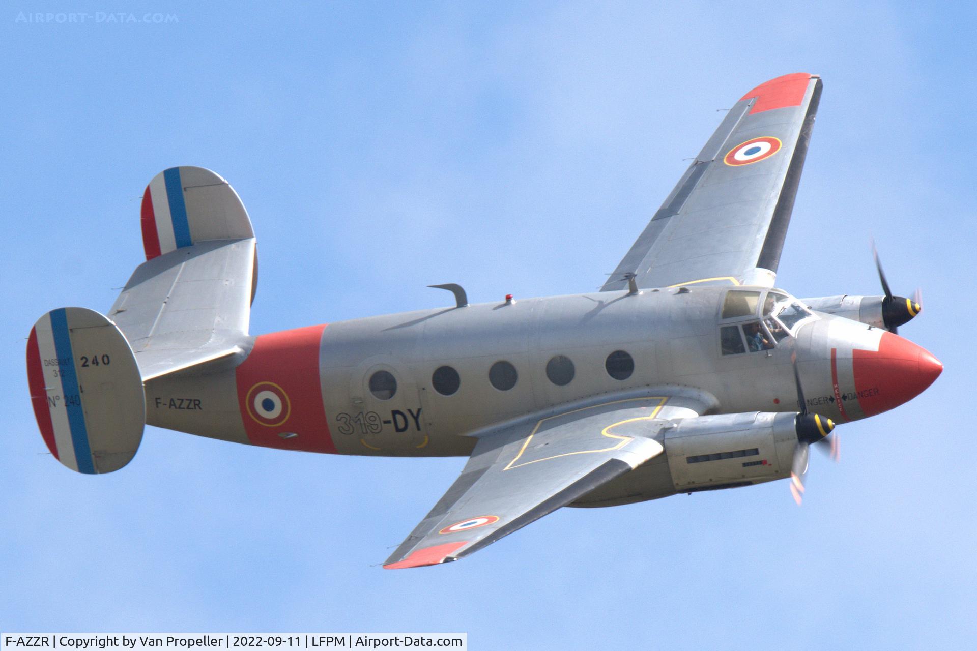F-AZZR, 1953 Dassault MD-312 Flamant C/N 240, Dassault MD 312 Flamant flypast at Melun Villaroche, France. Air Legend 2022