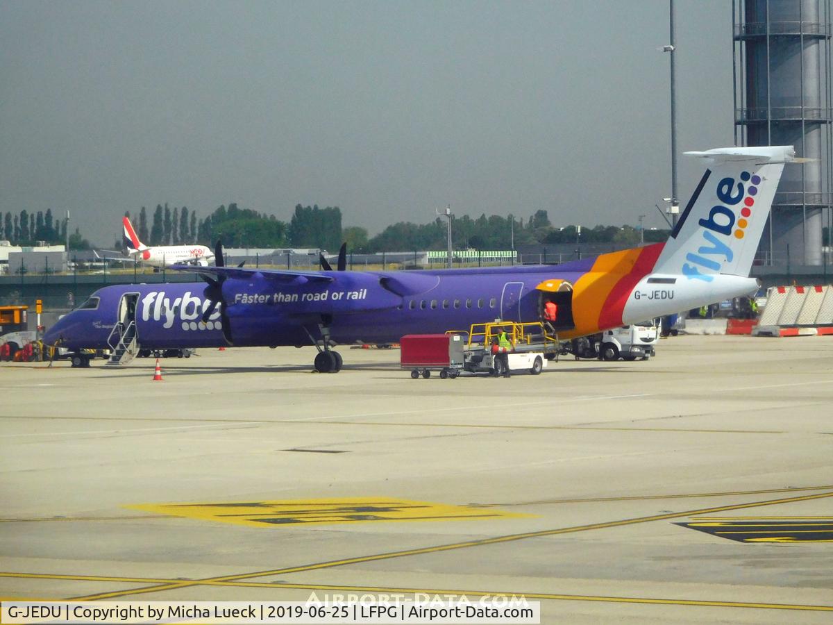 G-JEDU, 2004 De Havilland Canada DHC-8-402Q Dash 8 C/N 4089, At Charles de Gaulle
