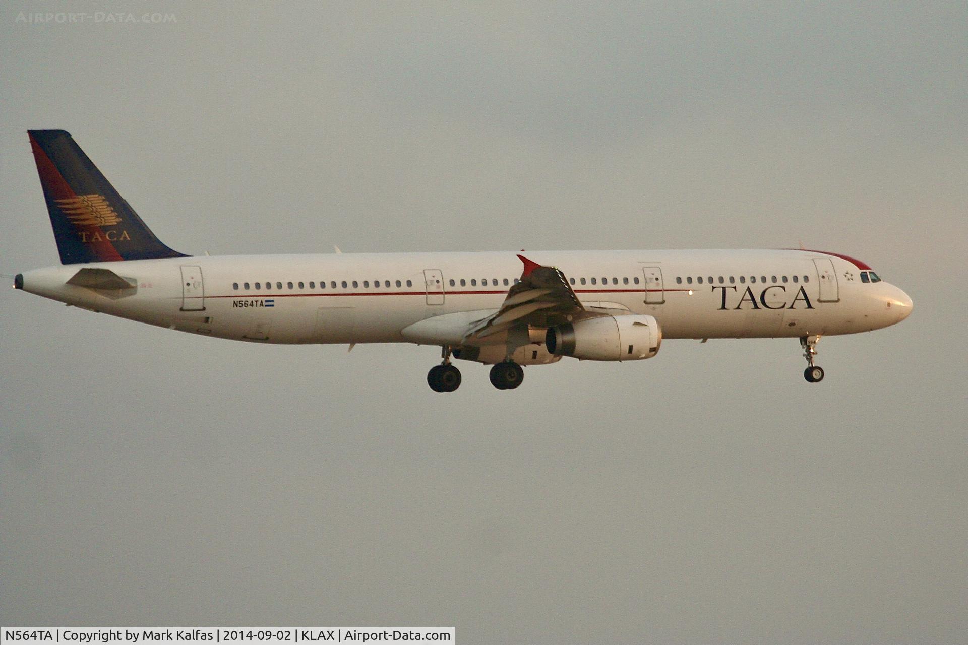 N564TA, 2006 Airbus A321-231 C/N 2862, TACA Airbus A321-231, N564TA on approach to 25L KLAX