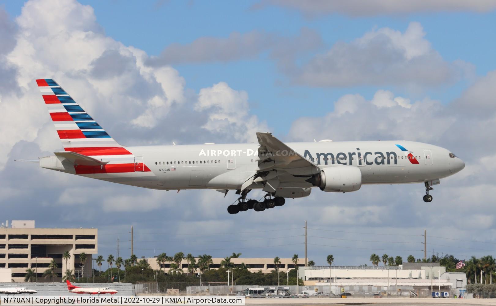 N770AN, 1999 Boeing 777-223 C/N 29578, MIA 2022