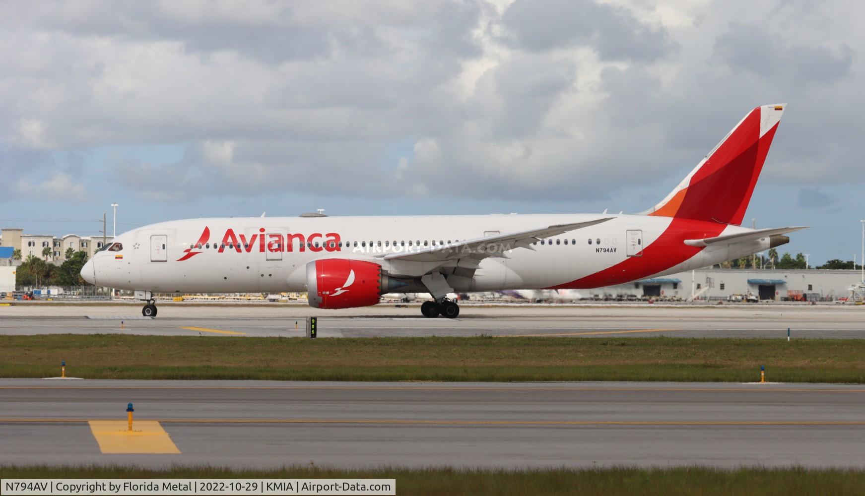 N794AV, 2017 Boeing 787-8 Dreamliner C/N 39406, Avianca