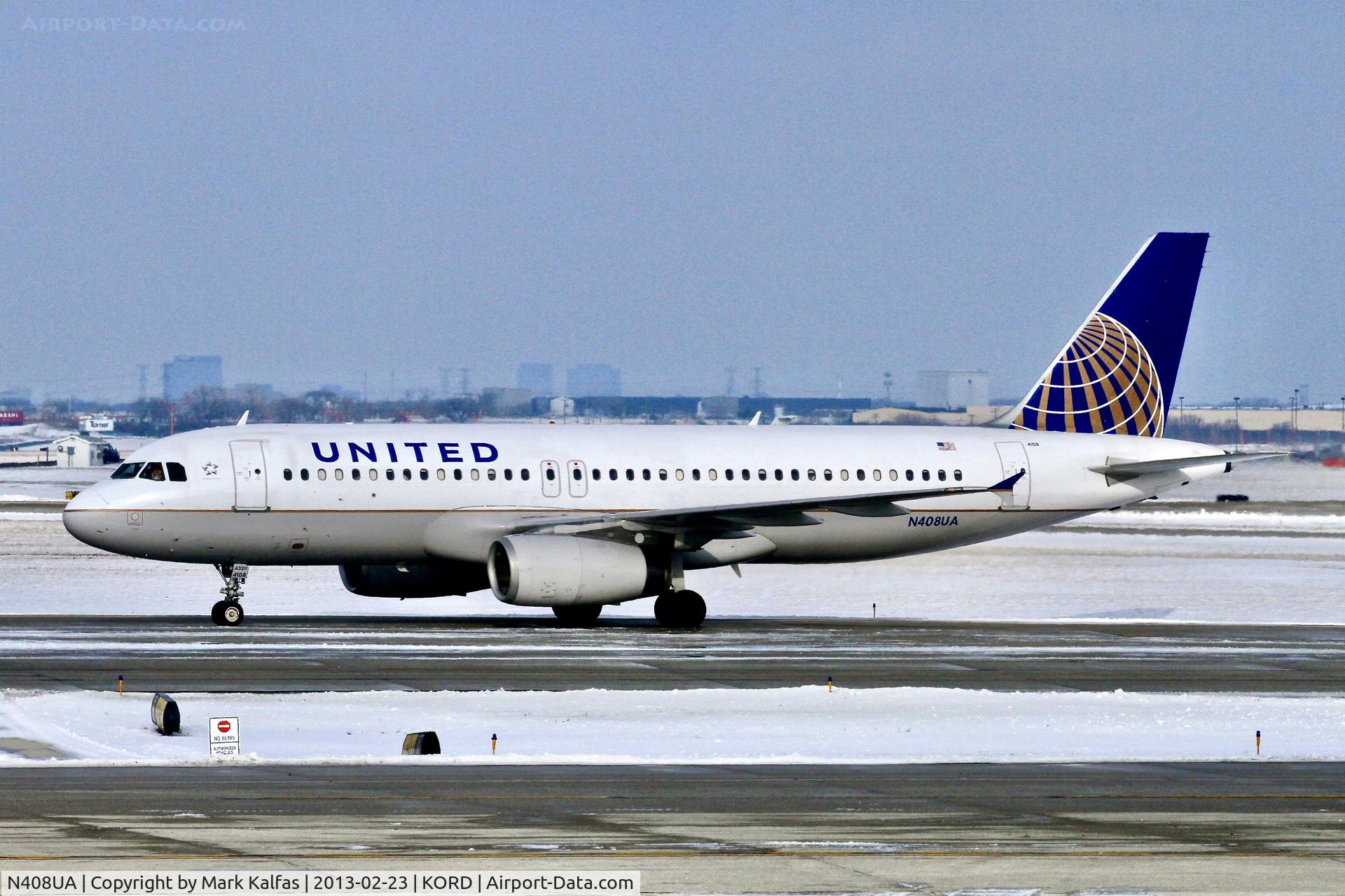 N408UA, 1994 Airbus A320-232 C/N 457, United Airbus A320-232, N408UA arriving at ORD