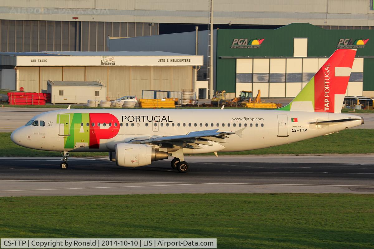 CS-TTP, 2000 Airbus A319-111 C/N 1165, at lis