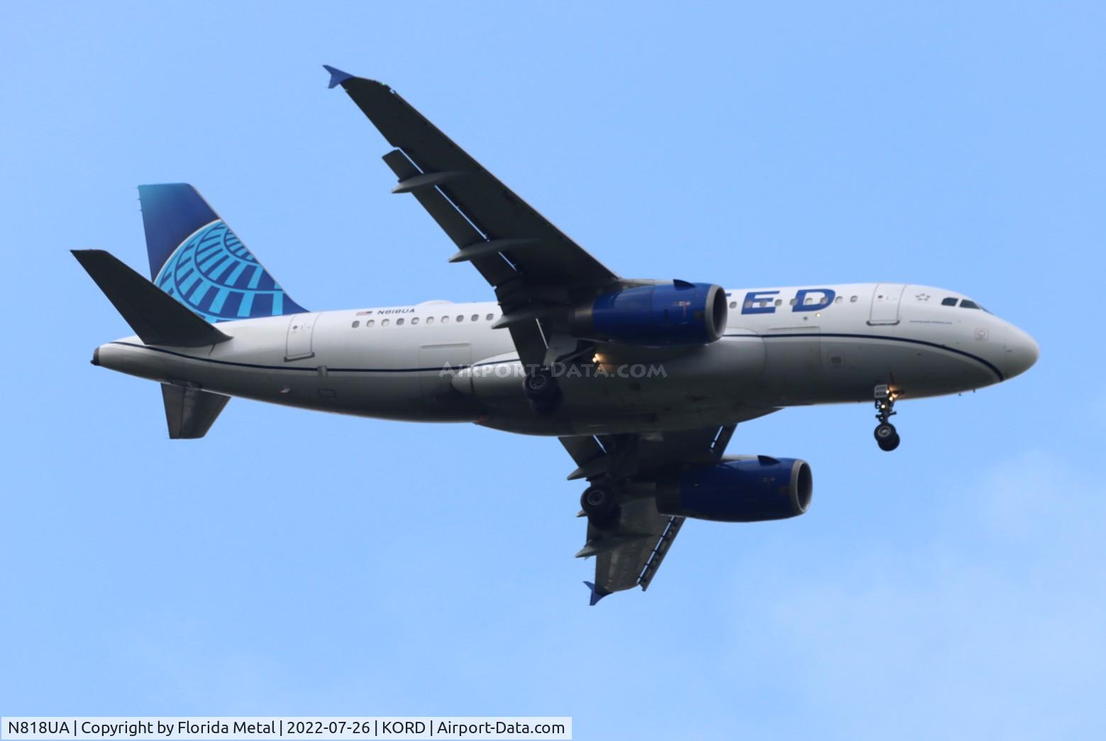 N818UA, 1998 Airbus A319-131 C/N 882, ORD 2022